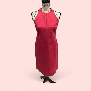 Beautiful Y2K MaxMara bublegum pink peek a boo halter luxury dress open back